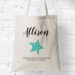 Turcos Starfish Bridesmaid Tote Bag för Bröllop Tygkasse<br><div class="desc">Fyll den här vackra väskan med de tillbehör dina flickor behöver för sin bachelorette eller bröllop helg!</div>