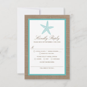 Turcos Starfish Burlap Beach WedCollection Collect OSA Kort