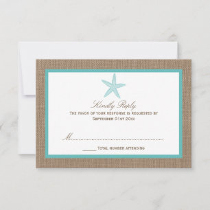 Turcos Starfish Burlap Beach WedCollection Collect OSA Kort