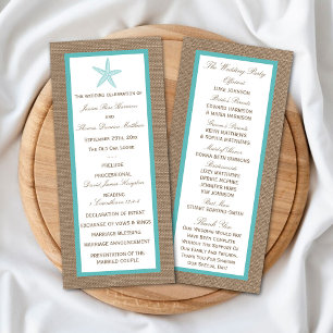Turcos Starfish Burlap Beach WedCollection Collect Program