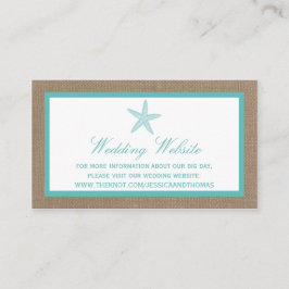 Turcos Starfish Burlap Beach WedCollection Collect Tilläggskort