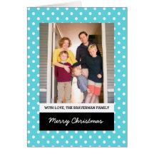 Turcos Sweet Polka Dot Helgdag Photo Card