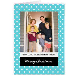 Turcos Sweet Polka Dot Helgdag Photo Card Hälsningskort