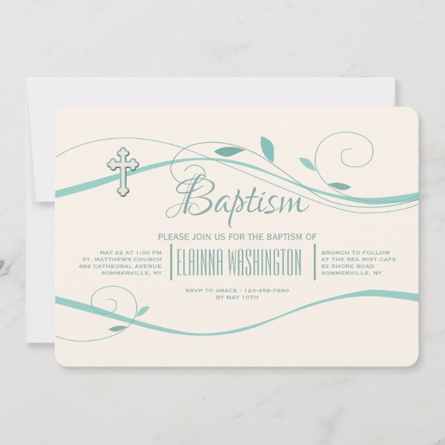 Turcos Swirls-inbjudan Inbjudningar (Framsida)