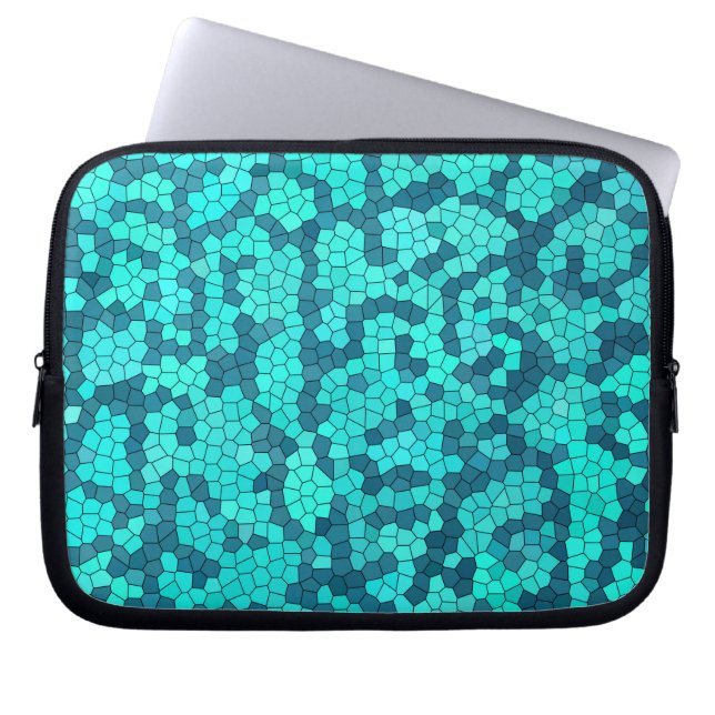 Turcos Teal Blue Mönster Laptop Fodral (Framsidan)
