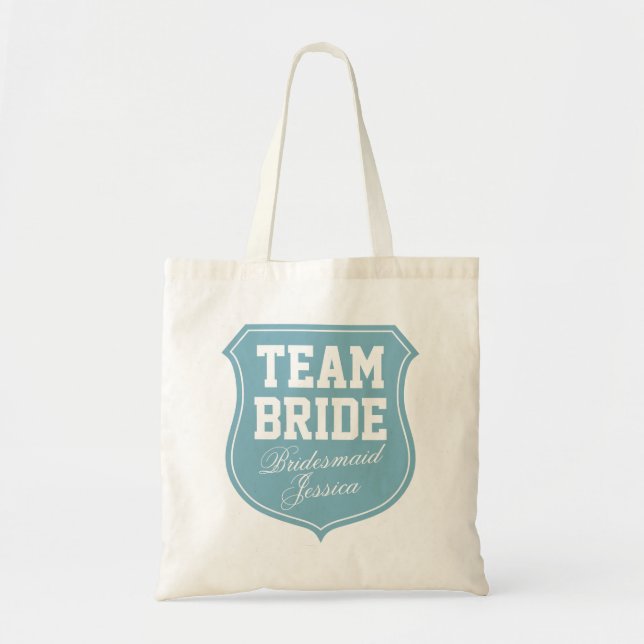 Turcos Team Bride tote bags för bröllopsfest Tygkasse (Framsidan)
