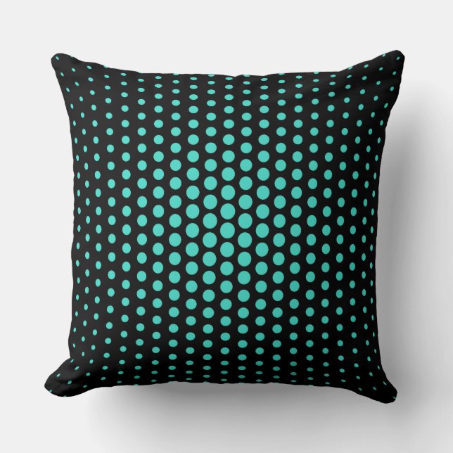 Turcos Techno Dots Modern Black Kudde (Framsida)