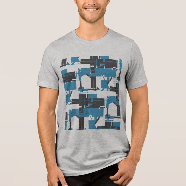 Turcos träkol, off-white Geometric MCM-utseende T Shirt (Framsida)