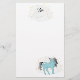 Turcos Unicorn och Stars Stationery Brevpapper