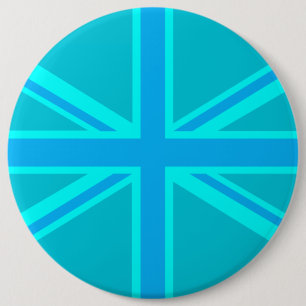 Turcos Union Jack British Flagga Design Knapp