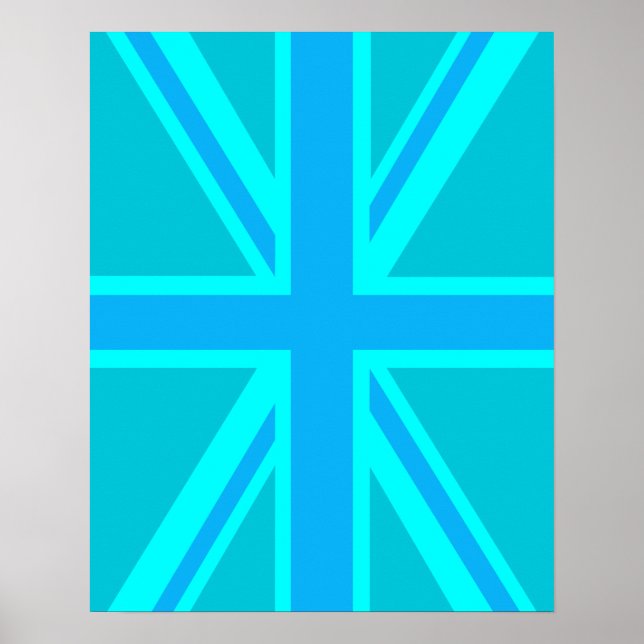 Turcos Union Jack British Flagga Design Poster (Framsidan)