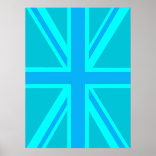 Turcos Union Jack Flagga Customize den Poster