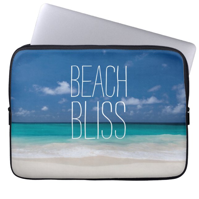 Turcos Vatten Beach Bliss Laptop Fodral (Framsidan)