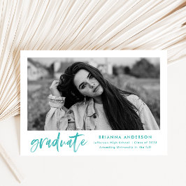 Turcos Watercolor Push Script Photo Studenten Meddelande