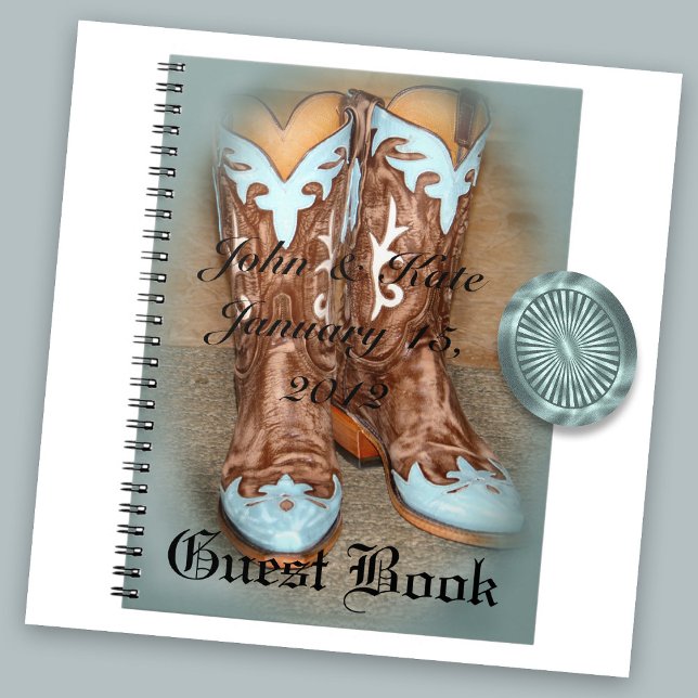 Turcos Westerna CowboyBoots bärbara dator Anteckningsbok Med Spiral (Skapare uppladdad)