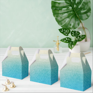 Turcos White Aqua Blue Starfish Beach Wedding Presentaskar