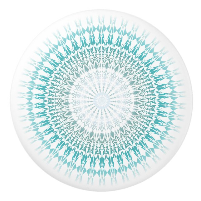 Turcos White Chevron Modern Mandala Knopp (Framsidan)