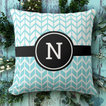 Turcos White Chevron Mönster Monogram Modern