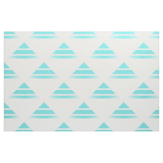 Turcos White Geo Triangle Mönster Fabric Tyg (Fat Quarter)