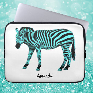 Turcos Zebra Electronics Bag med ditt namn Laptop Fodral