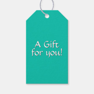 Turcouise Gift-Märkre Presentetikett