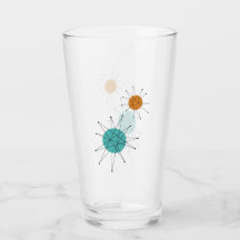 Turcouise Orange Franciscan Starburst Mid Century