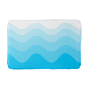 Turcouise Wavey Rand Modern Bath Mat Badrumsmatta