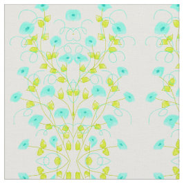 Turcouse Blommigt Designer Tyg