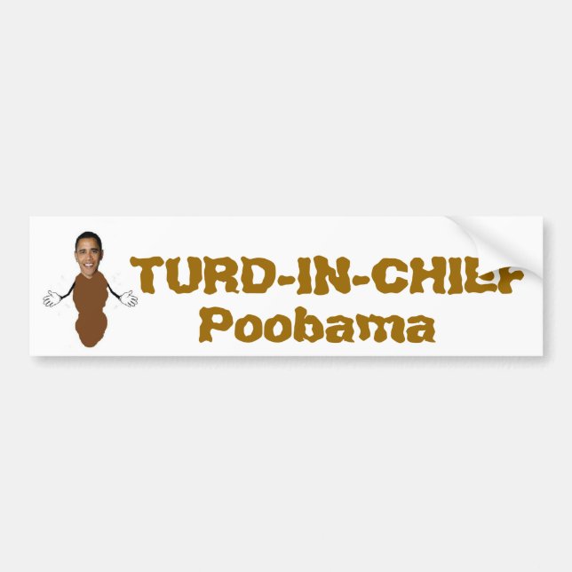 TURD-IN-CHIEF Poobama Bildekal (Framsidan)