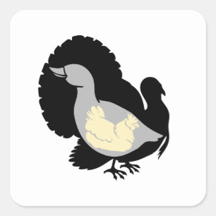 Turducken Fyrkantigt Klistermärke
