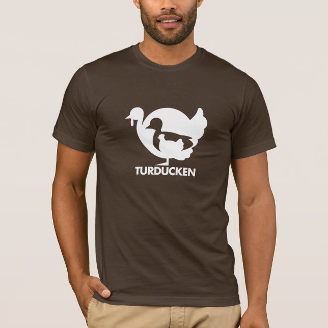 Turducken vit t-shirt (Framsida)