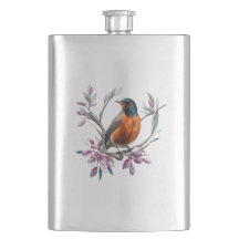 Turdus migratorius Omgiven Av Mountain Laurel