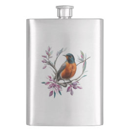 Turdus migratorius Surrounded By Mountain Laurel Fickplunta