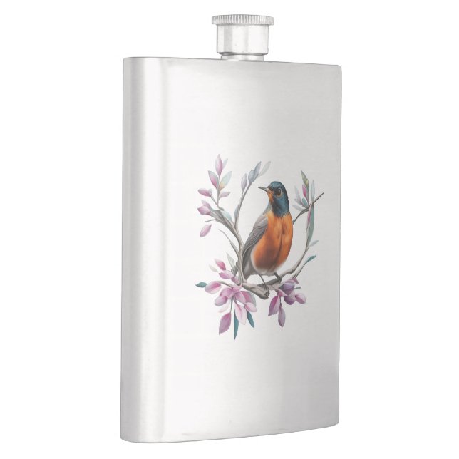 Turdus migratorius Surrounded By Mountain Laurel Fickplunta (Höger)