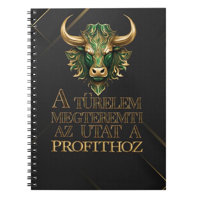 Türelem | Motiváció | Bullmarknaden Anteckningsbok (Framsidan)