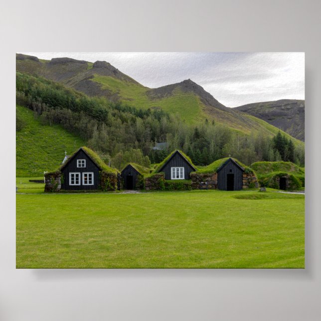 Turf houses in Iceland Poster (Framsidan)