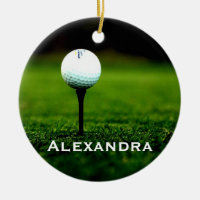 Turf och Golf Boll Personlig Ornament