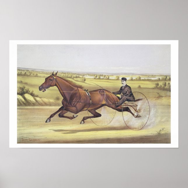 Turfs drottning, "Maud S", driven av W.W. Ba Poster (Framsidan)