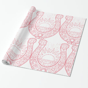 Turhästsko Solnedgång Ocean Presentpapper