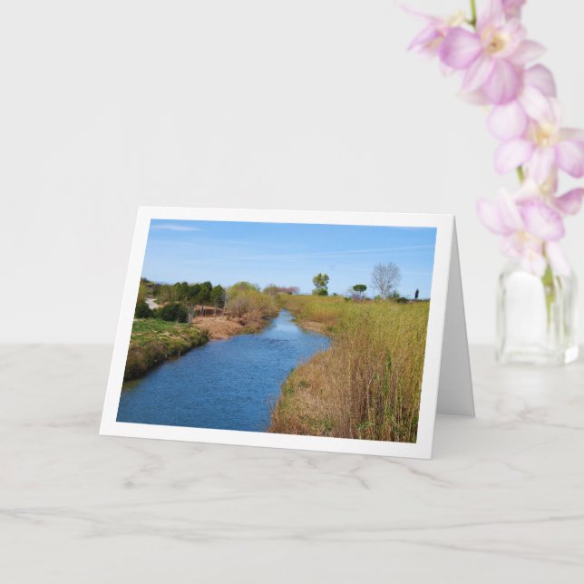 Turiafloden vid Riba-roja de Túria, Spanien Kort (Orkide)