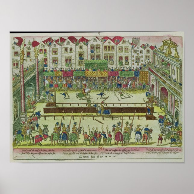 Turidentitet under vilken Henri II Poster (Framsidan)