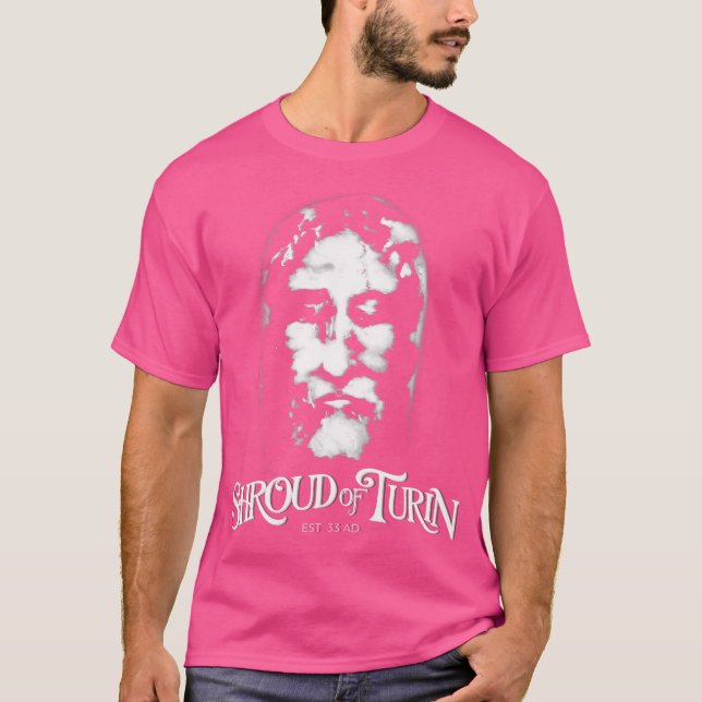 Turin Ansikte av Jesus Kristus katolik T Shirt (Framsida)