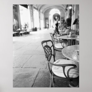 Turin Italien, Cafe och Archway Poster