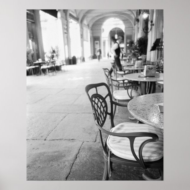 Turin Italien, Cafe och Archway Poster (Framsidan)