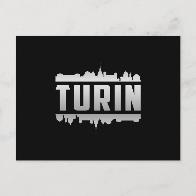 Turin Italien City Skyline Cityscape Funny Gift Vykort (Framsida)