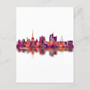 Turin Italien Skyline Helg Vykort