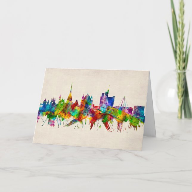 Turin Italien Skyline Helgkort (Framsida)