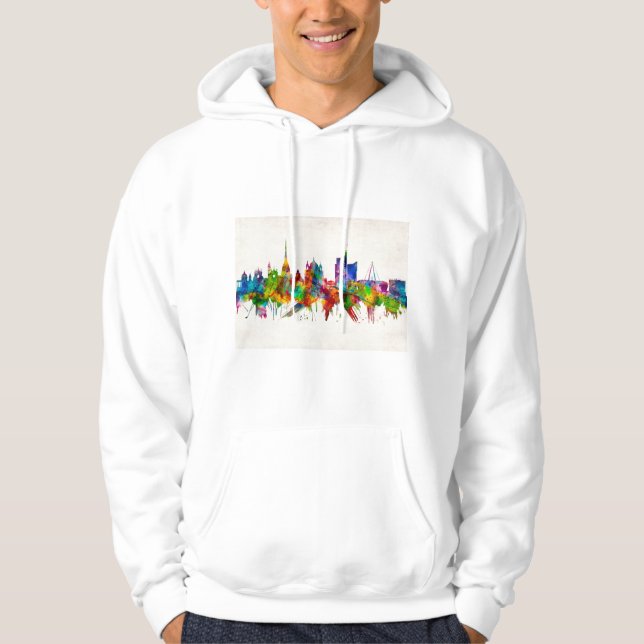 Turin Italien Skyline Hoodie (Framsida)