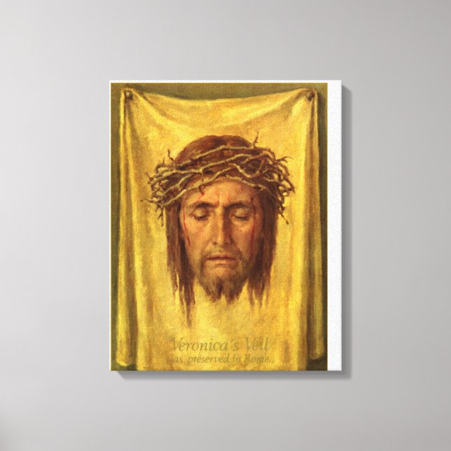 Turin Jesus Kristus ansikte, Heliga Ansikte Canvastryck (Framsida)