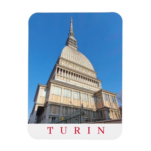 Turin Mole Antonelliana, visa kylmagnet Magnet (Vertikal)